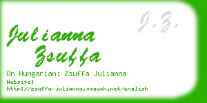 julianna zsuffa business card
